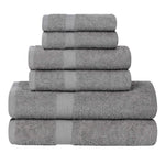 6 Piece Cotton Eco-Friendly Soft Absorbent Towel Set - Towel Set by Superior Brand