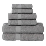 6 Piece Cotton Eco-Friendly Soft Absorbent Towel Set - Towel Set by Superior Brand