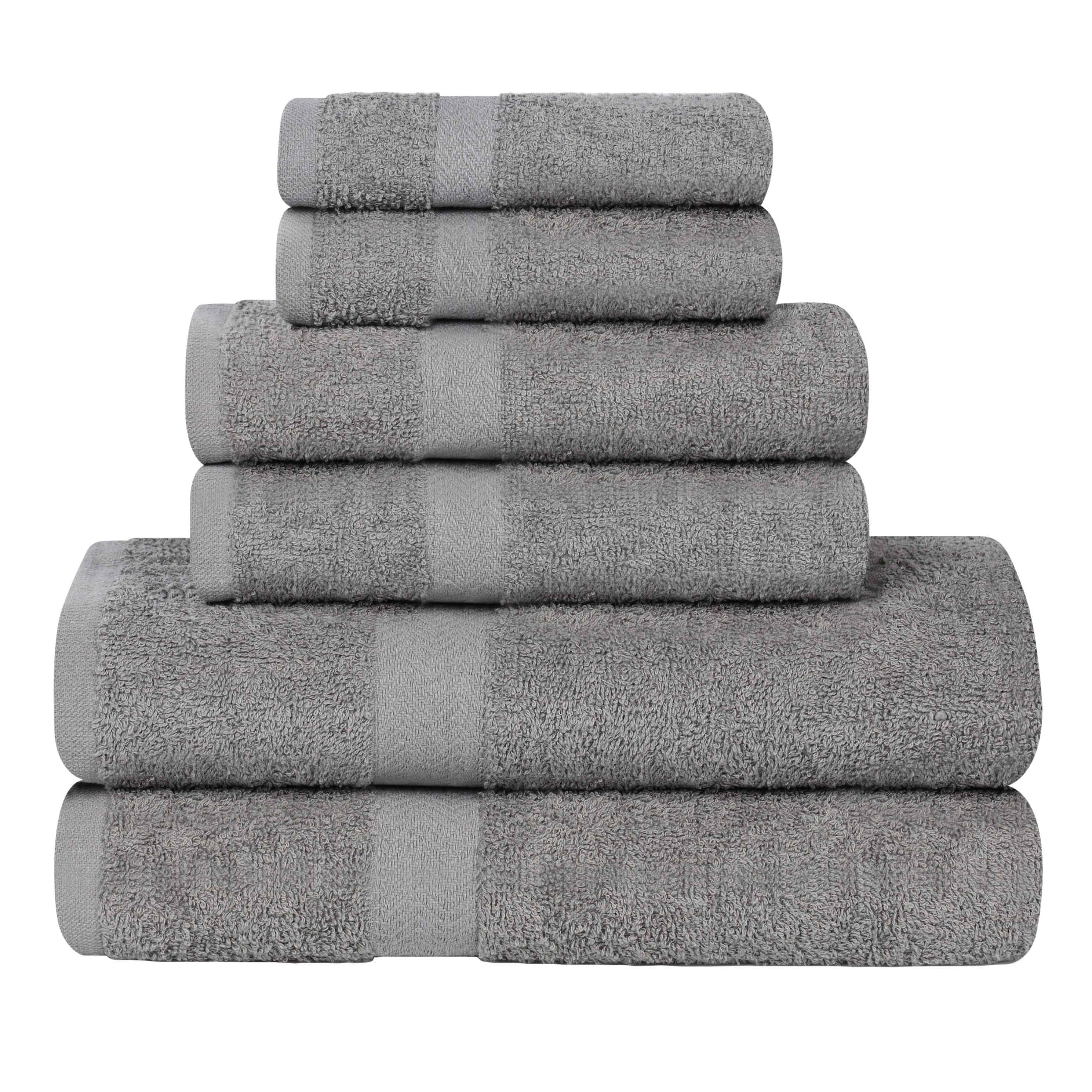 6 Piece Cotton Eco-Friendly Soft Absorbent Towel Set - Towel Set by Superior Brand