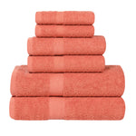 6 Piece Cotton Eco-Friendly Soft Absorbent Towel Set - Towel Set by Superior Brand