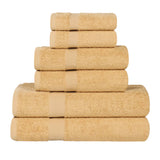 6 Piece Cotton Eco-Friendly Soft Absorbent Towel Set - Towel Set by Superior Brand