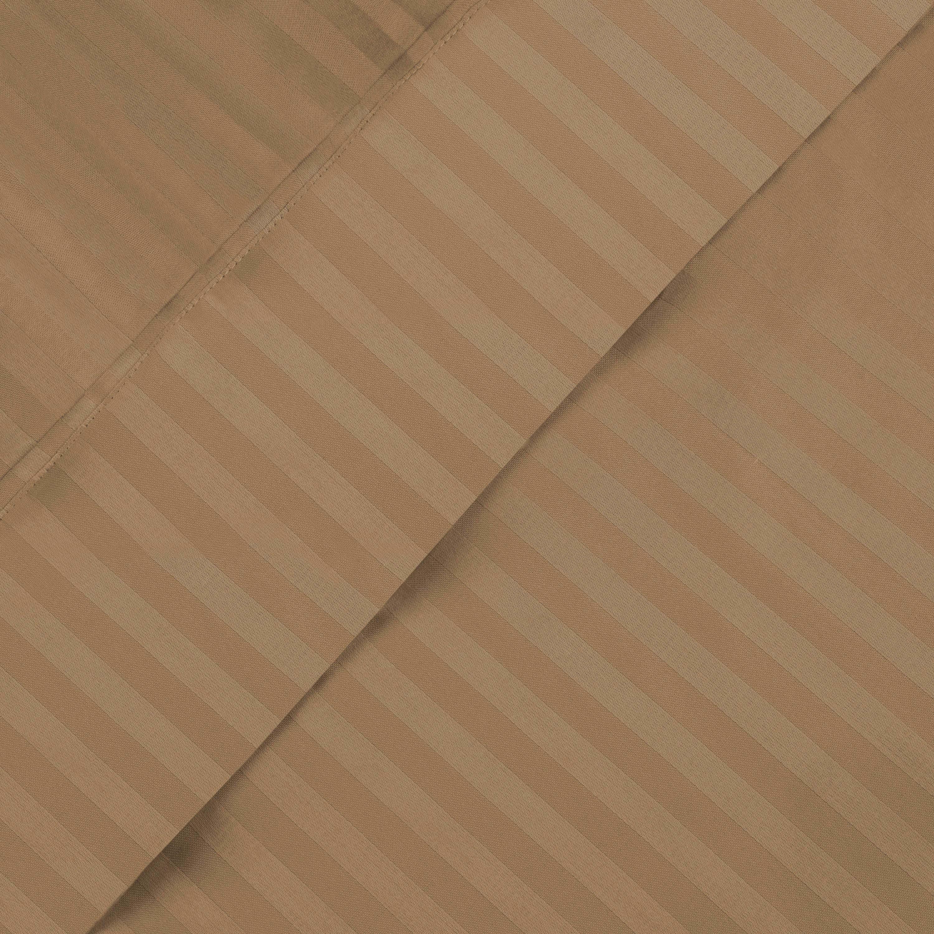650 Thread Count Egyptian Cotton Sateen Stripe Bed Sheet Set - Egyptian Cotton Sheet Set by Superior Brand