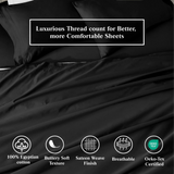 650 Thread Count Egyptian Cotton Bed Sheets - Sateen Weave - Egyptian Cotton Sheet Set by Superior Brand