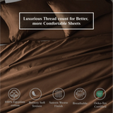 650 Thread Count Egyptian Cotton Bed Sheets - Sateen Weave - Egyptian Cotton Sheet Set by Superior Brand