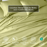 650 Thread Count Egyptian Cotton Bed Sheets - Sateen Weave - Egyptian Cotton Sheet Set by Superior Brand