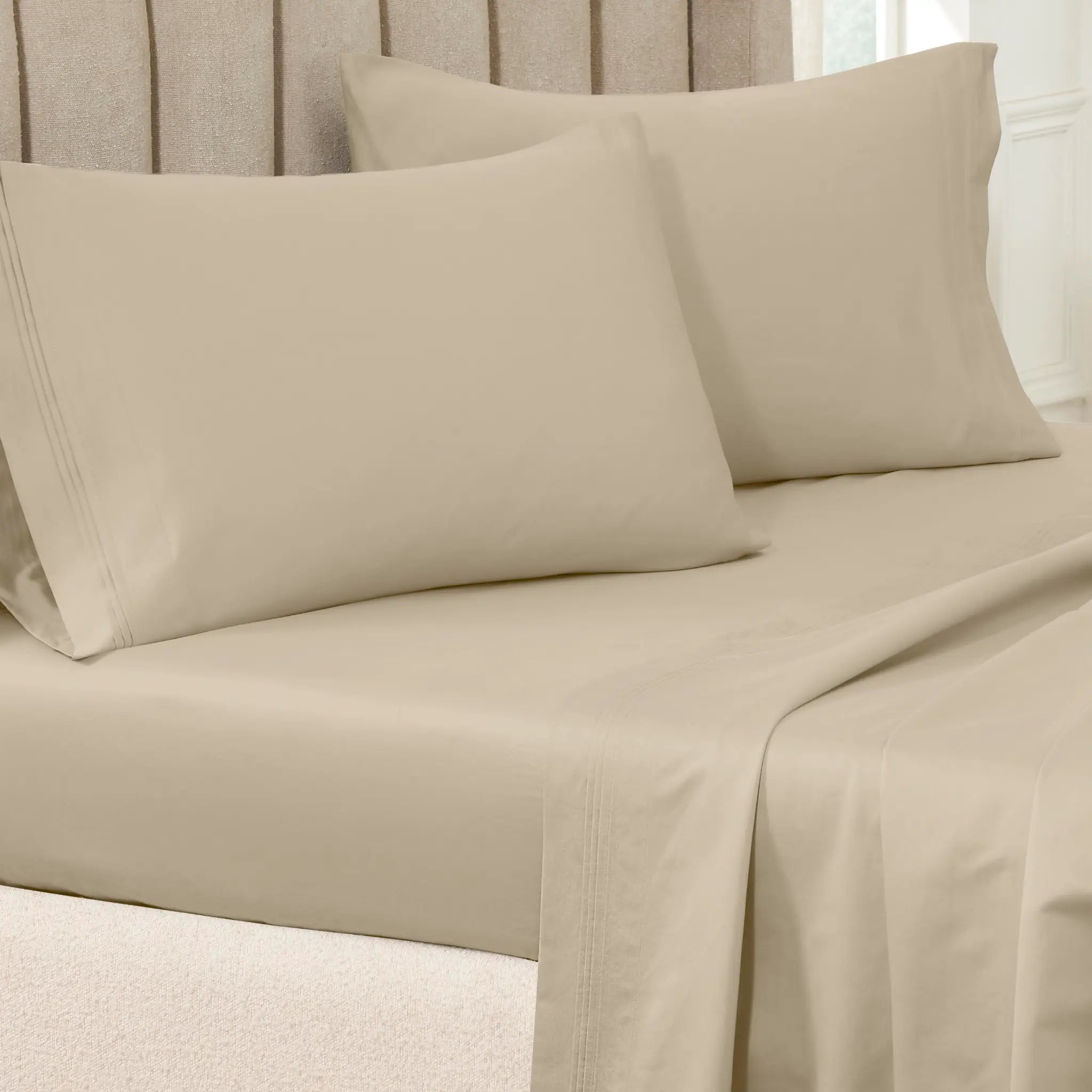 100% Egyptian Cotton 650 Thread Count Solid Pillowcase Set - Egyptian Cotton Pillowcases by Superior Brand