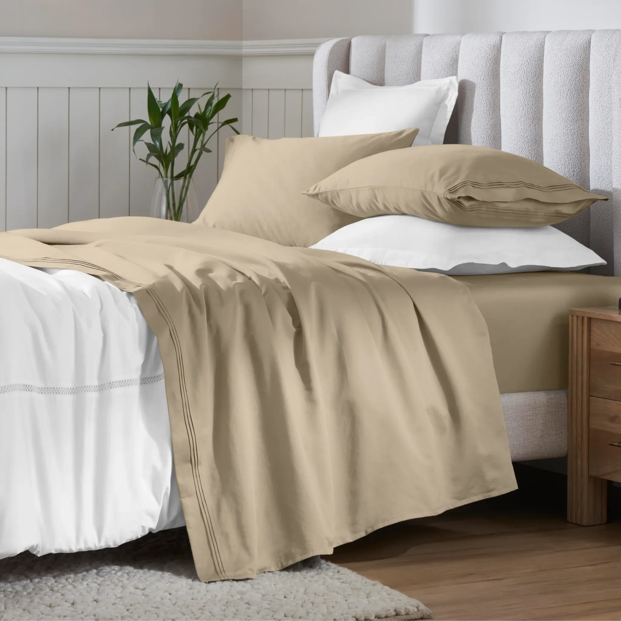650 Thread Count Egyptian Cotton Bed Sheets - Sateen Weave - Egyptian Cotton Sheet Set by Superior Brand
