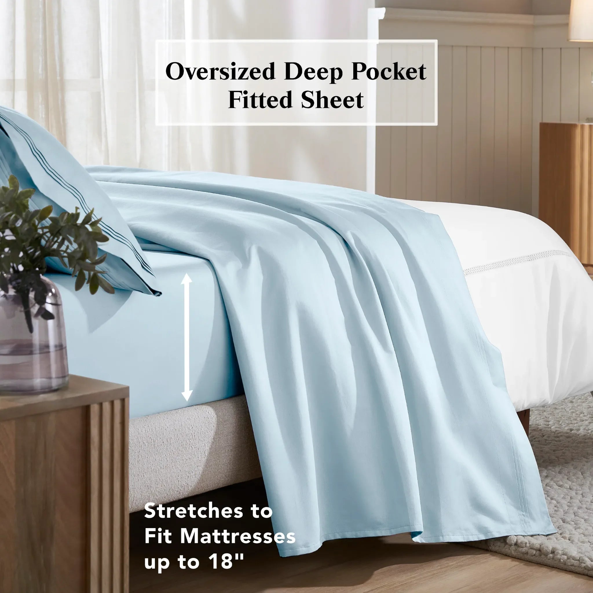 650 Thread Count Egyptian Cotton Bed Sheets - Sateen Weave - Egyptian Cotton Sheet Set by Superior Brand