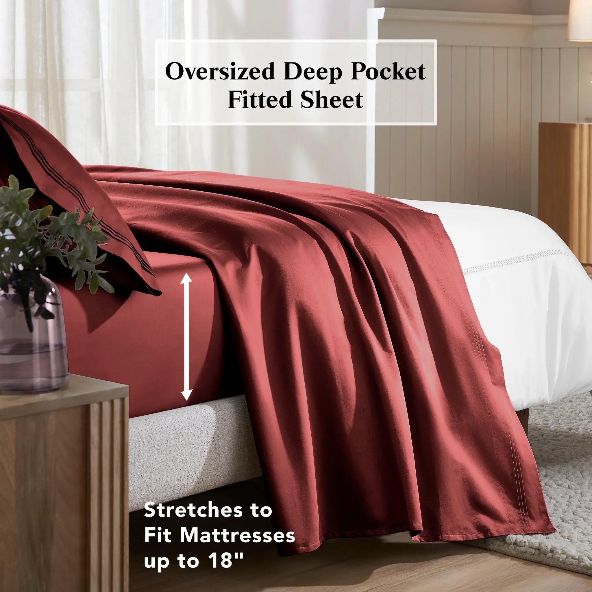 650 Thread Count Egyptian Cotton Bed Sheets - Sateen Weave - Egyptian Cotton Sheet Set by Superior Brand