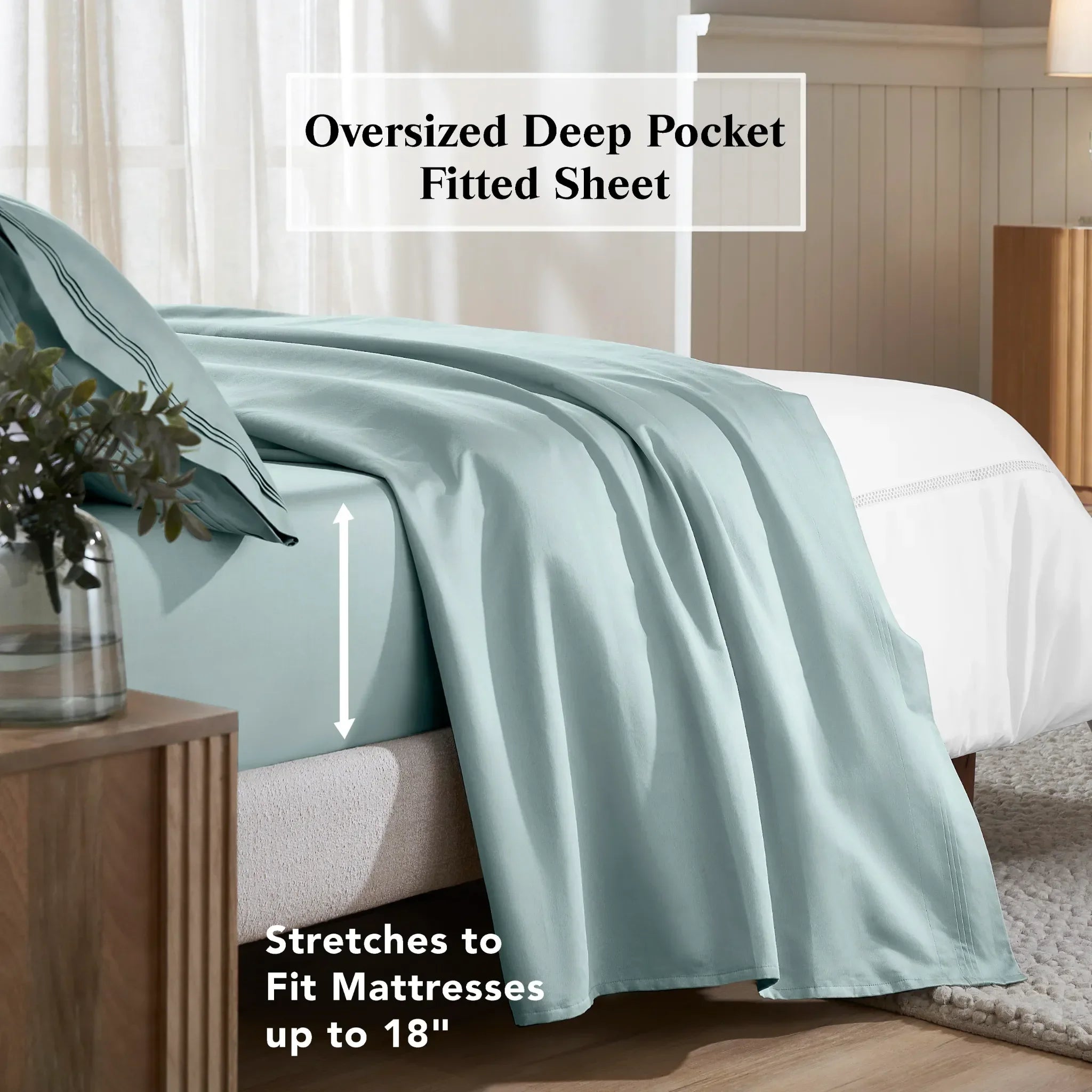 650 Thread Count Egyptian Cotton Bed Sheets - Sateen Weave - Egyptian Cotton Sheet Set by Superior Brand