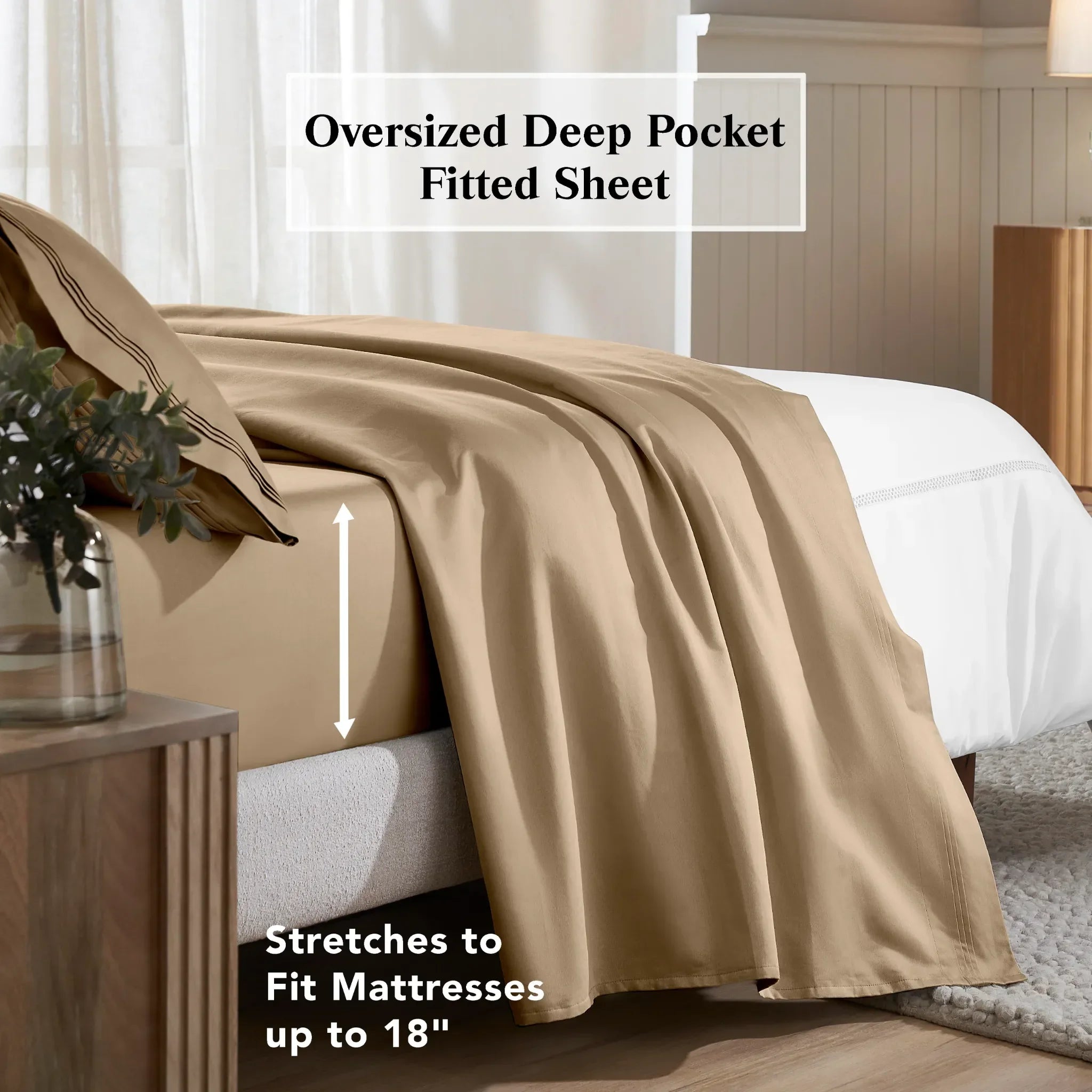 650 Thread Count Egyptian Cotton Bed Sheets - Sateen Weave - Egyptian Cotton Sheet Set by Superior Brand