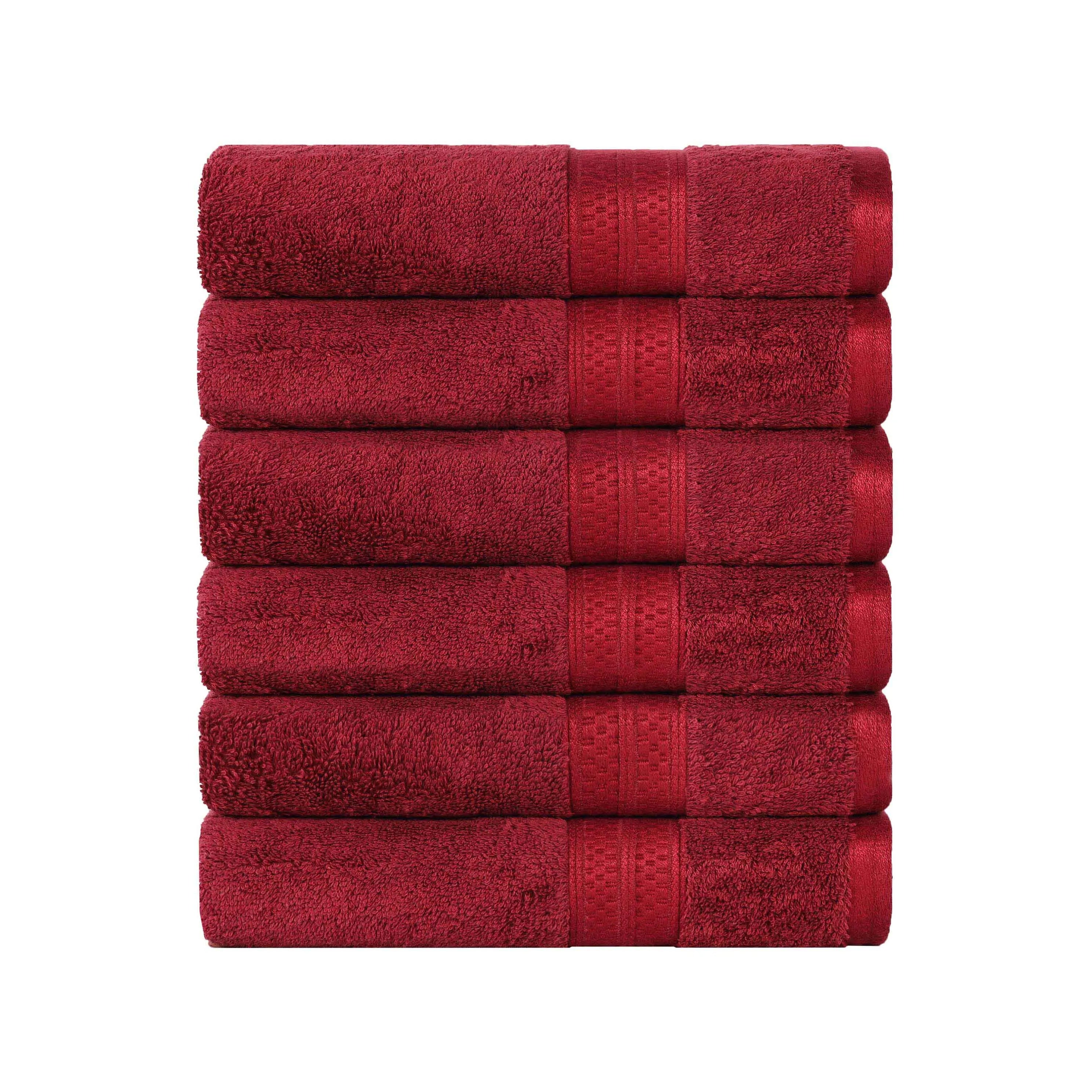 Rayon from Bamboo Ultra-Plush Heavyweight 6 Piece Hand Towel Set - Hand Towel Set by Superior Brand