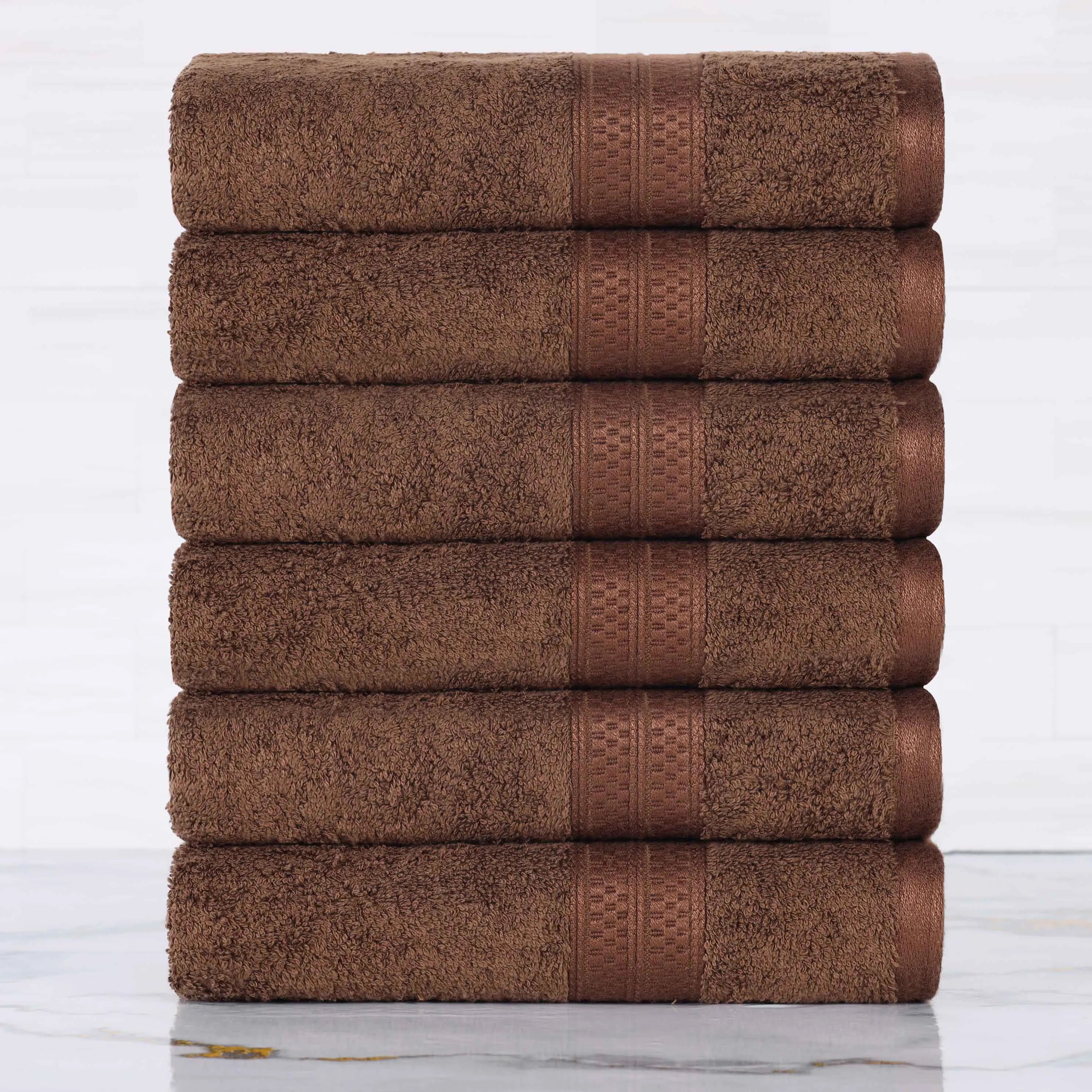 Rayon from Bamboo Ultra-Plush Heavyweight 6 Piece Hand Towel Set - Hand Towel Set by Superior Brand