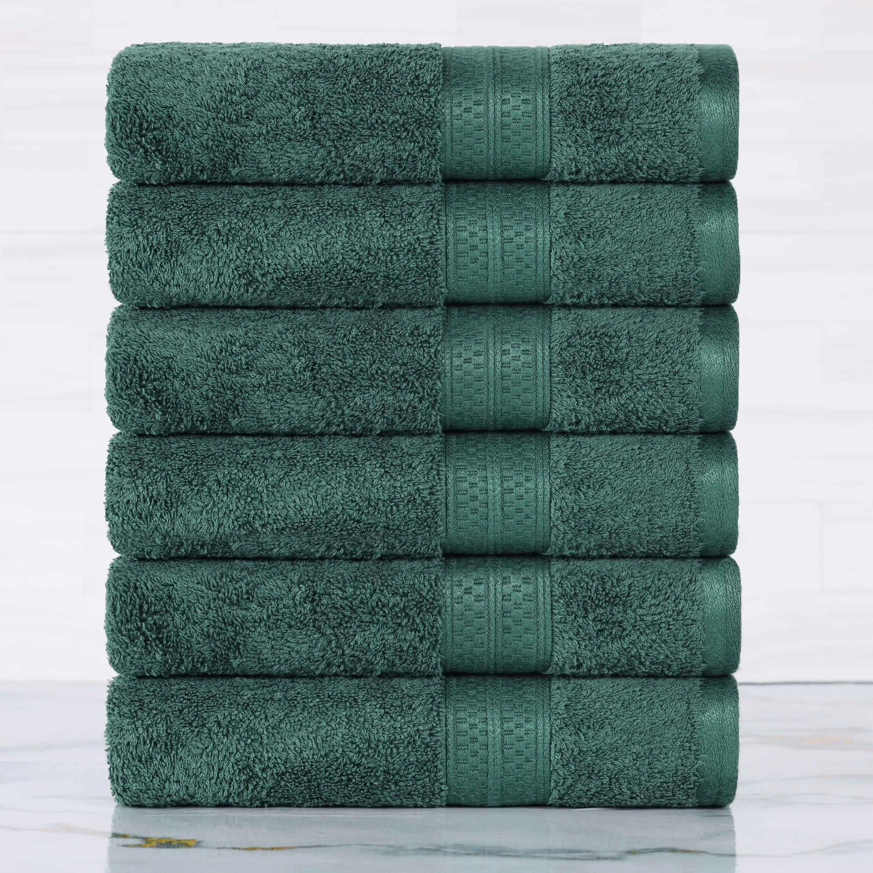 Rayon from Bamboo Ultra-Plush Heavyweight 6 Piece Hand Towel Set - Hand Towel Set by Superior Brand
