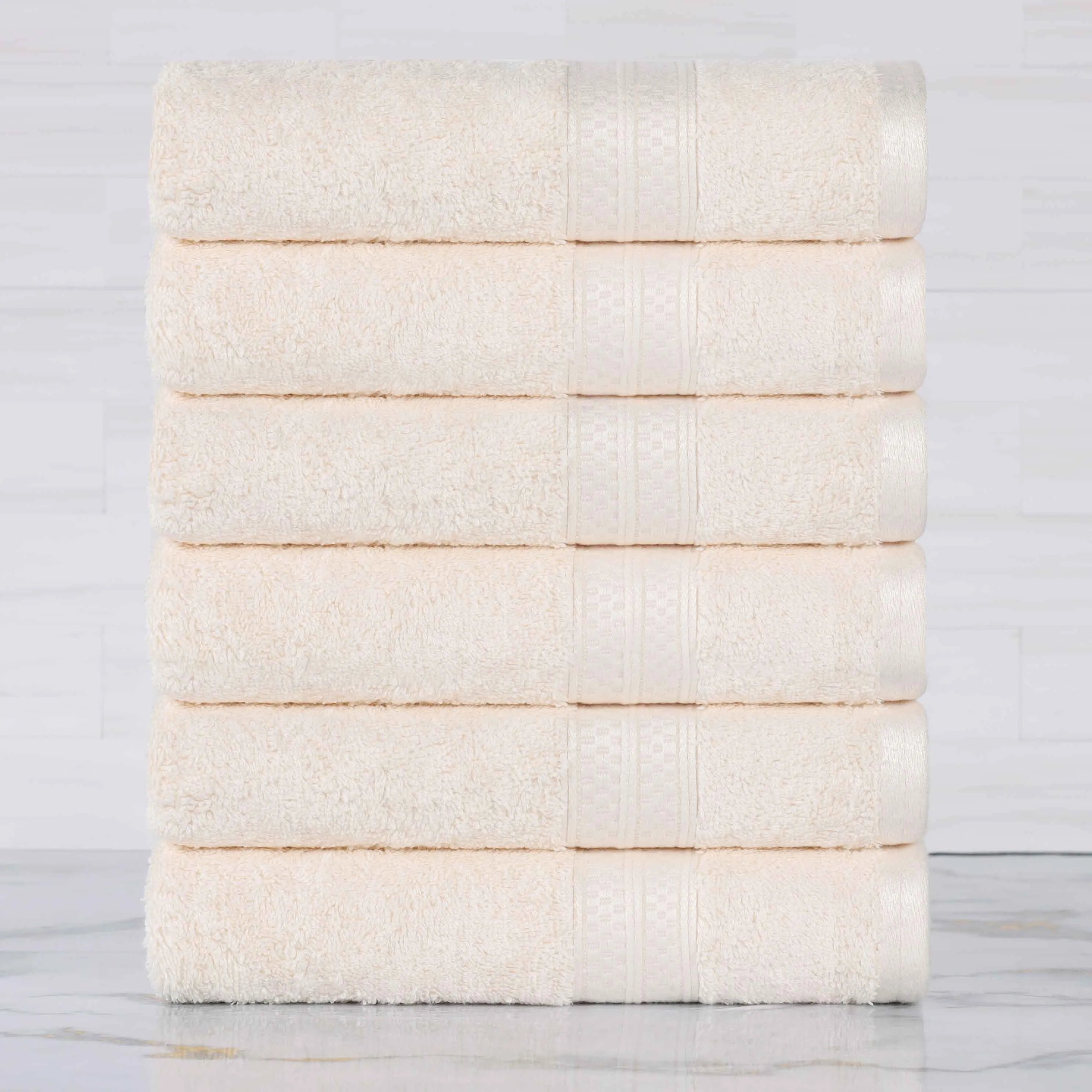 Rayon from Bamboo Ultra-Plush Heavyweight 6 Piece Hand Towel Set - Hand Towel Set by Superior Brand