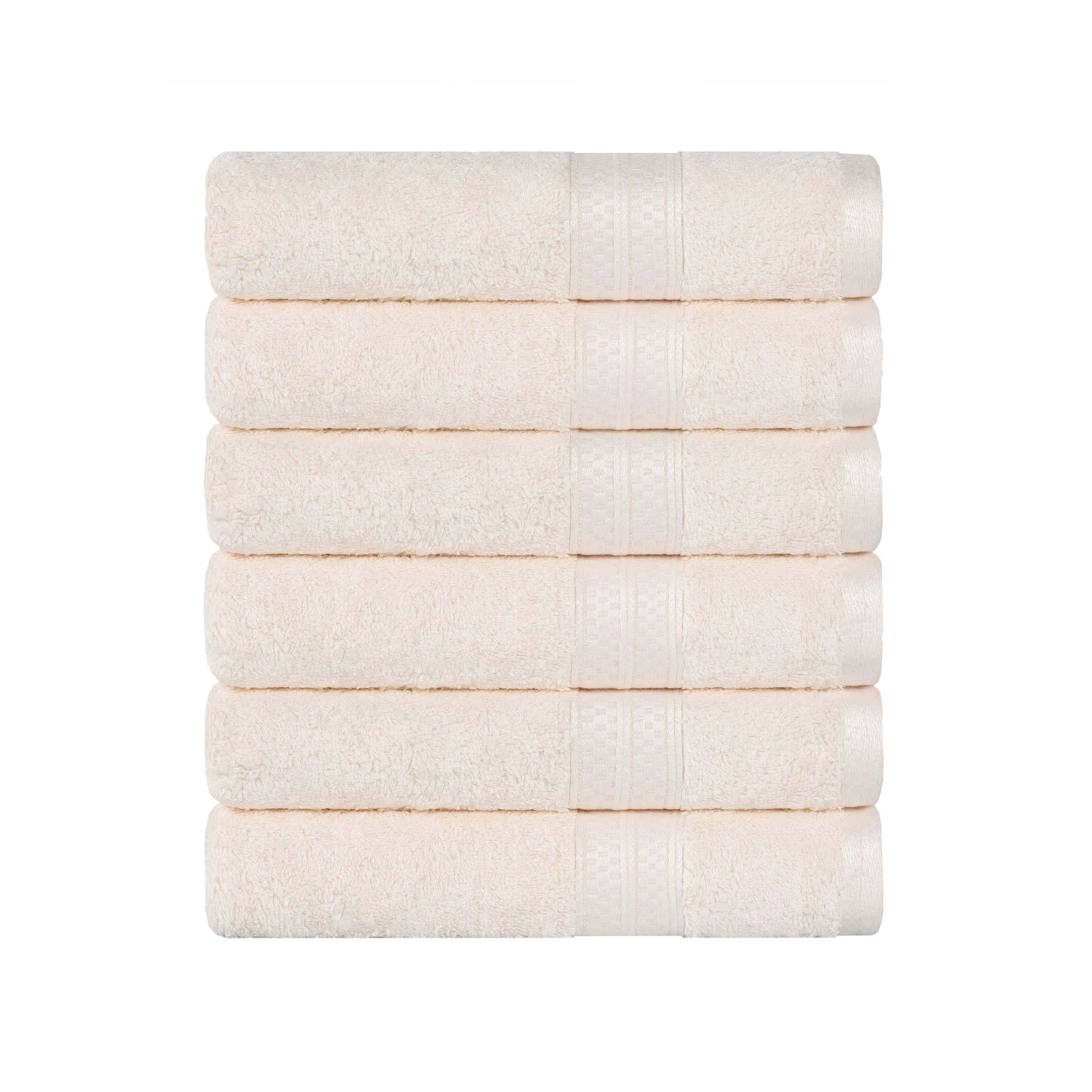 Rayon from Bamboo Ultra-Plush Heavyweight 6 Piece Hand Towel Set - Hand Towel Set by Superior Brand