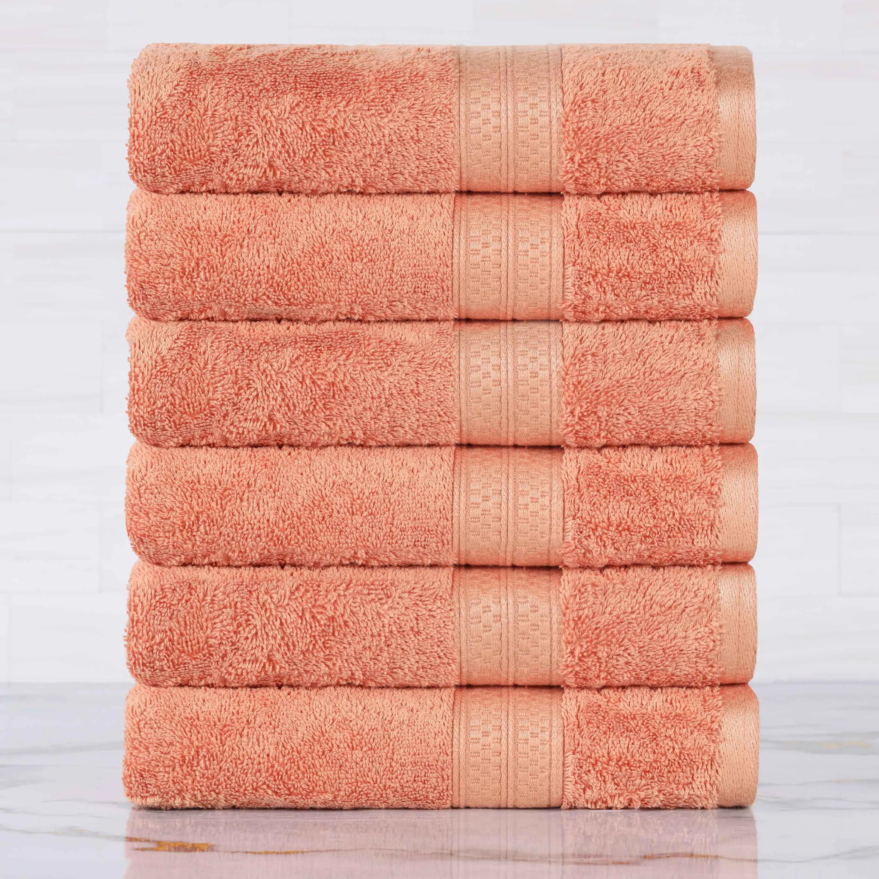 Rayon from Bamboo Ultra-Plush Heavyweight 6 Piece Hand Towel Set - Hand Towel Set by Superior Brand