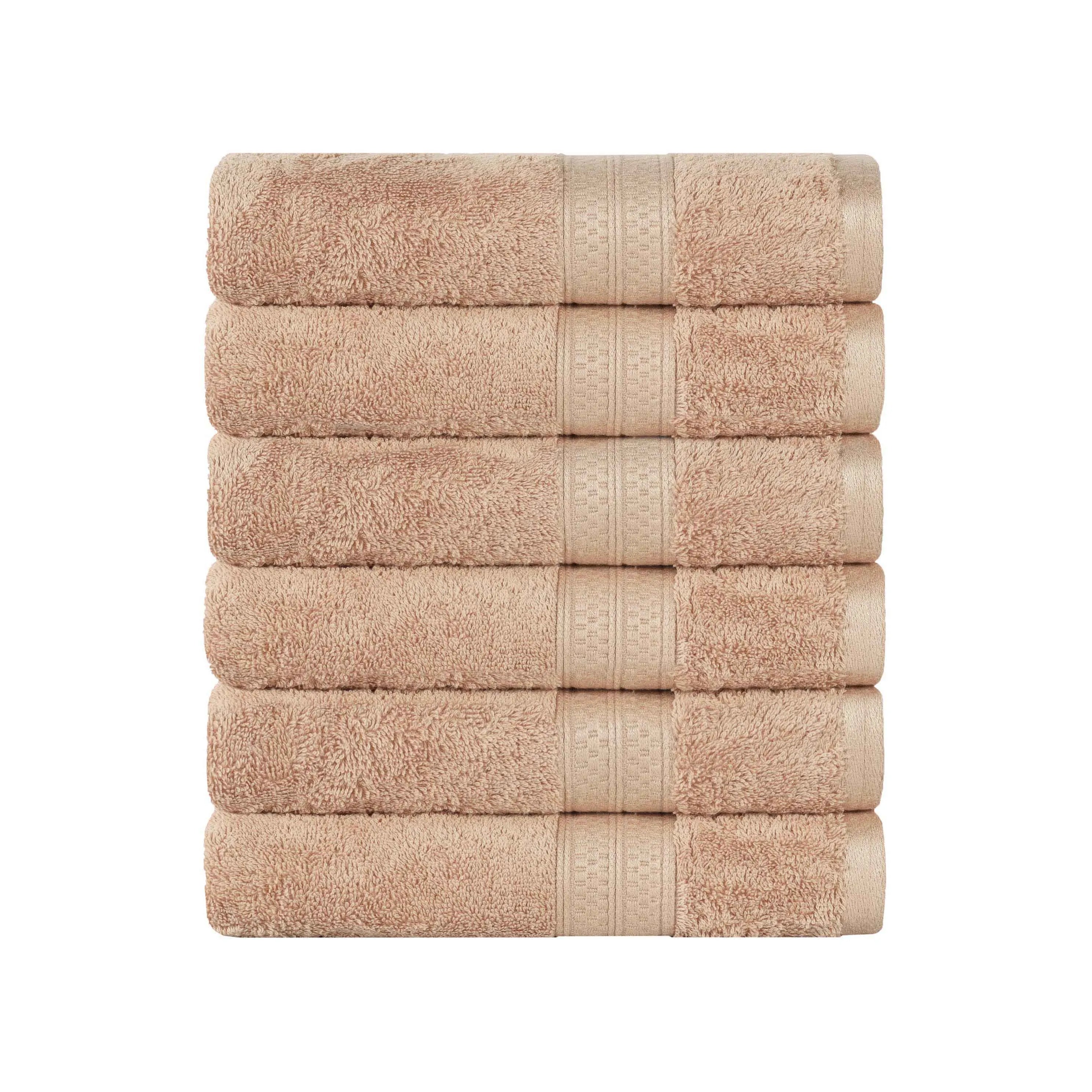 Rayon from Bamboo Ultra-Plush Heavyweight 6 Piece Hand Towel Set - Hand Towel Set by Superior Brand