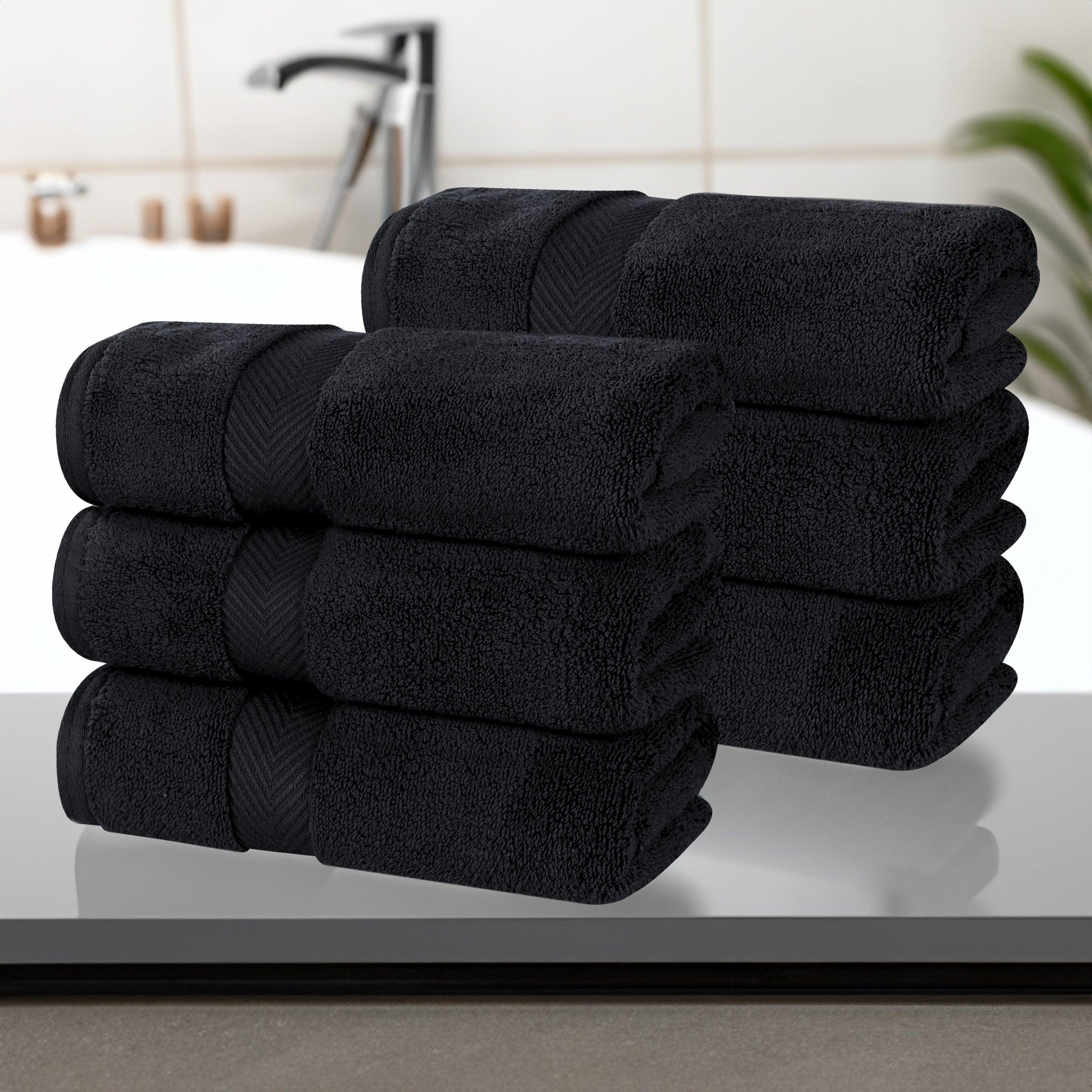 Zero Twist Cotton Solid Ultra-Soft Absorbent Hand Towel Set of 6 - Hand Towel by Superior Brand