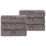 Napa Zero Twist Cotton Solid Waffle Honeycomb Hand Towel Set of 6 - Towel Set by Superior Brand