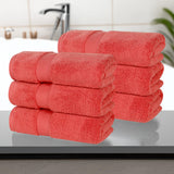 Zero Twist Cotton Solid Ultra-Soft Absorbent Hand Towel Set of 6 - Hand Towel by Superior Brand