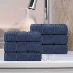 Napa Zero Twist Cotton Solid Waffle Honeycomb Hand Towel Set of 6 - Towel Set by Superior Brand