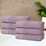 Cotton Waffle Border Hand Towel Set 6-Piece - Honeycomb - Hand Towel by Superior Brand