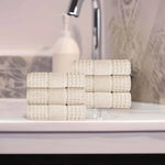 Napa Zero Twist Cotton Solid Waffle Honeycomb Hand Towel Set of 6 - Towel Set by Superior Brand