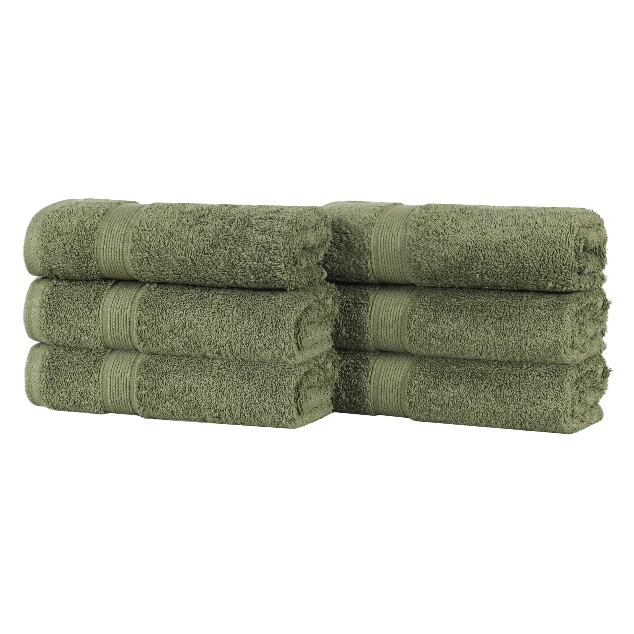 Oregon Organic Cotton Medium Weight Solid Hand Towel, Set of 6 - Hand Towel by Superior Brand