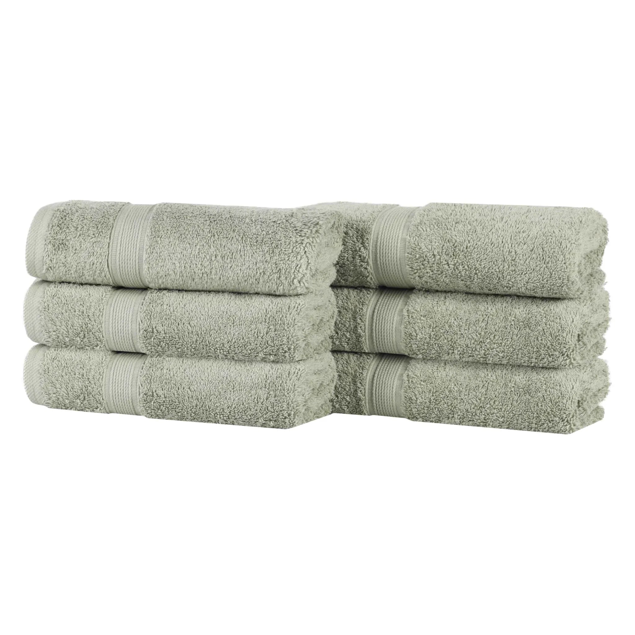 Oregon Organic Cotton Medium Weight Solid Hand Towel, Set of 6 - Hand Towel by Superior Brand