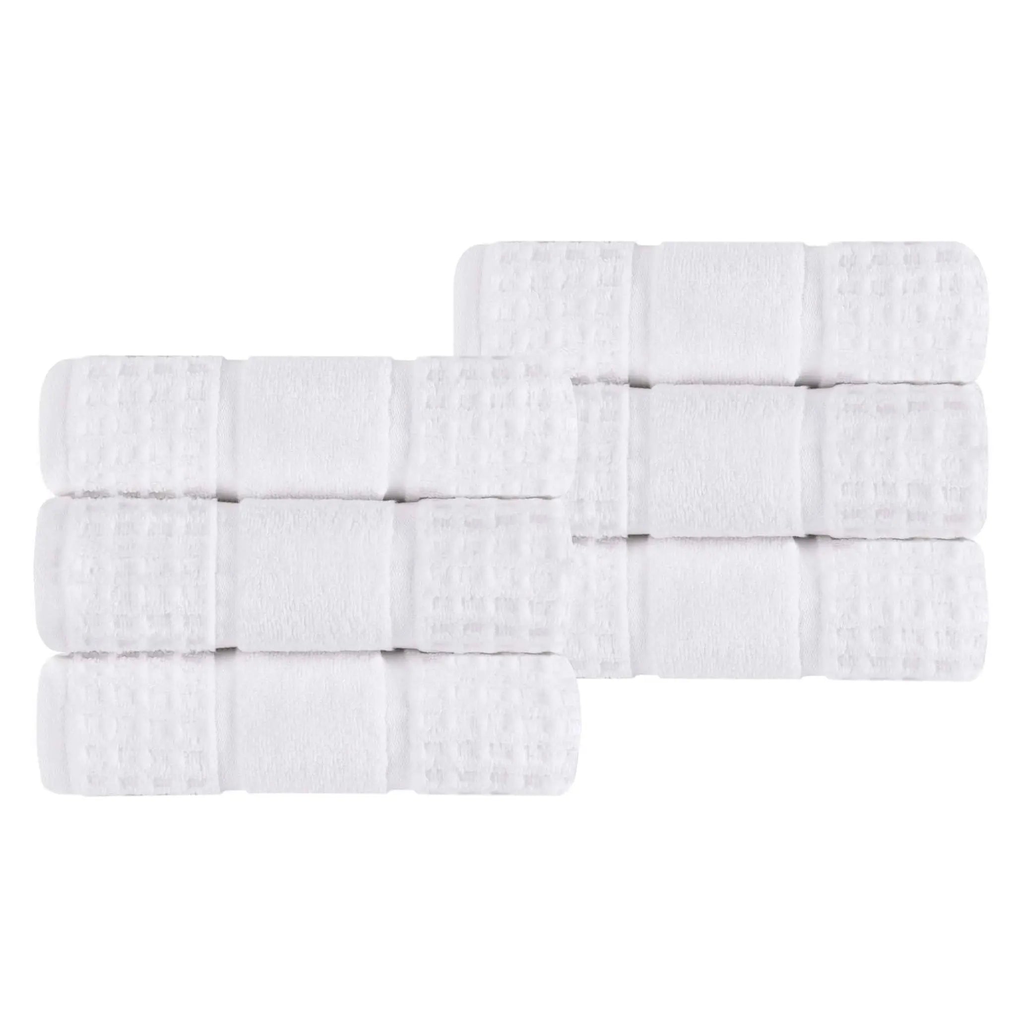 Napa Zero Twist Cotton Solid Waffle Honeycomb Hand Towel Set of 6 - Towel Set by Superior Brand
