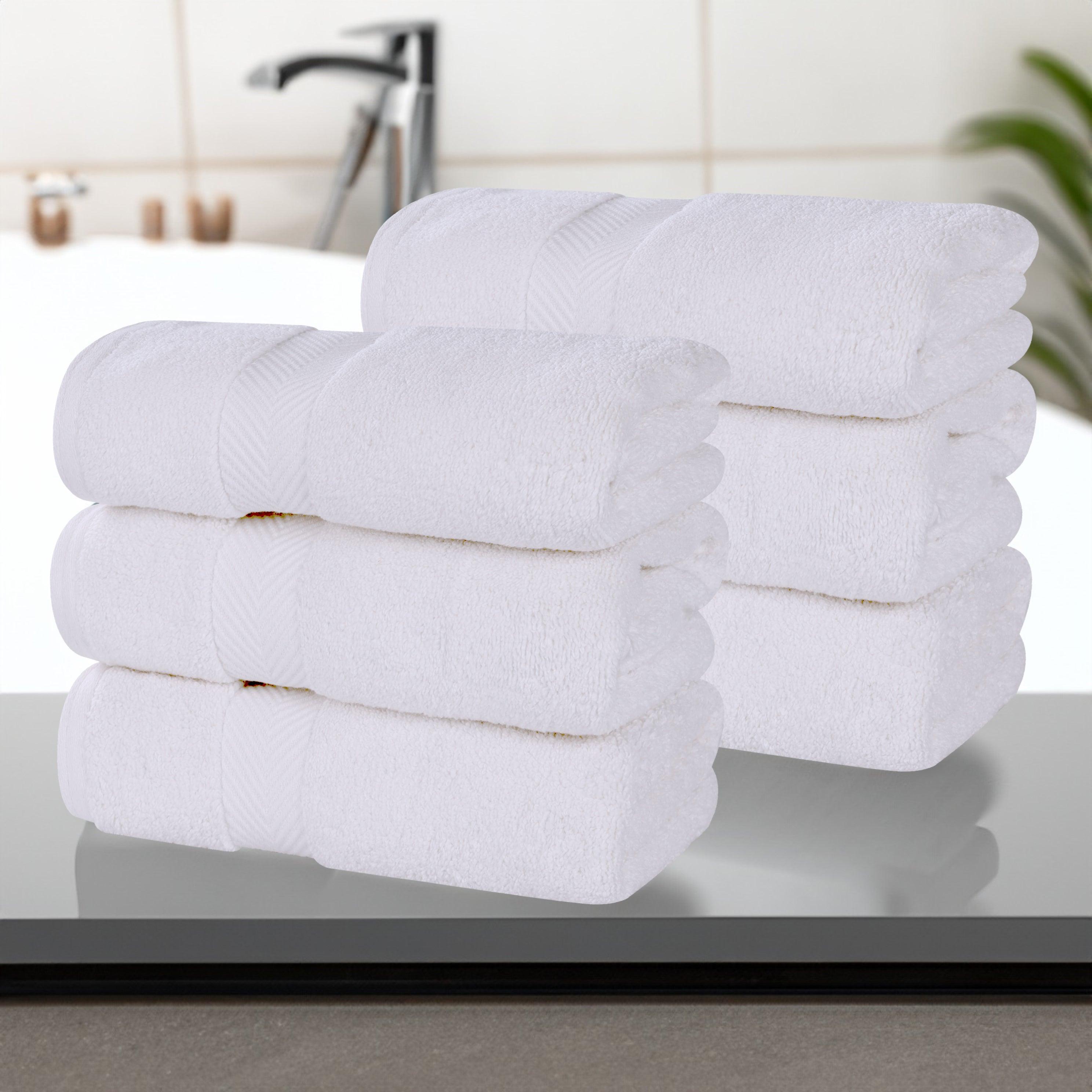 Zero Twist Cotton Solid Ultra-Soft Absorbent Hand Towel Set of 6 - Hand Towel by Superior Brand