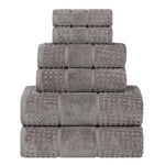 Zero Twist Cotton Waffle Towel Set 6-Piece - Napa - Towel Set by Superior Brand