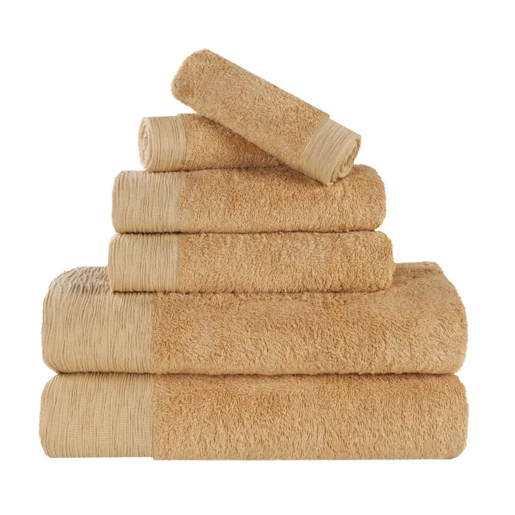 Rayon from Bamboo Eco-Friendly Fluffy Soft Solid 6 Piece Towel Set - Towel Set by Superior Brand