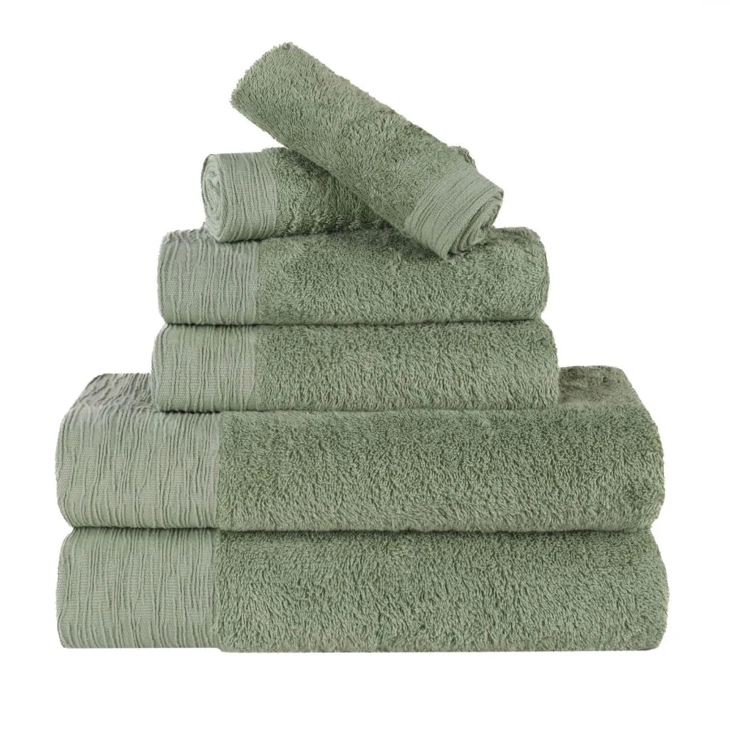 Rayon from Bamboo Eco-Friendly Fluffy Soft Solid 6 Piece Towel Set - Towel Set by Superior Brand