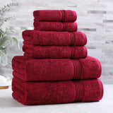 Egyptian Cotton Heritage Plush Towel Set 6 Piece - Egyptian Cotton Towel Set by Superior Brand