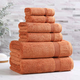 Egyptian Cotton Heritage Plush Towel Set 6 Piece - Egyptian Cotton Towel Set by Superior Brand