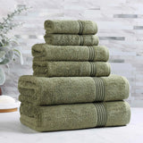 Egyptian Cotton Heritage Plush Towel Set 6 Piece - Egyptian Cotton Towel Set by Superior Brand