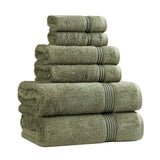 Egyptian Cotton Heritage Plush Towel Set 6 Piece - Egyptian Cotton Towel Set by Superior Brand