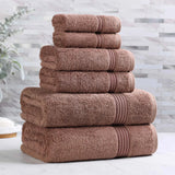 Egyptian Cotton Heritage Plush Towel Set 6 Piece - Egyptian Cotton Towel Set by Superior Brand