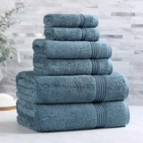 Egyptian Cotton Heritage Plush Towel Set 6 Piece - Egyptian Cotton Towel Set by Superior Brand