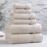 Egyptian Cotton Heritage Plush Towel Set 6 Piece - Egyptian Cotton Towel Set by Superior Brand