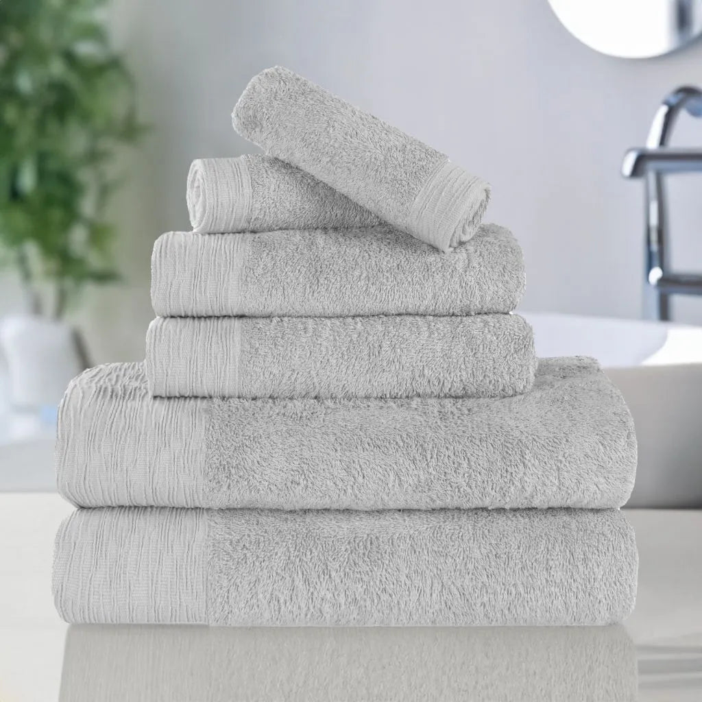 Rayon from Bamboo Eco-Friendly Fluffy Soft Solid 6 Piece Towel Set - Towel Set by Superior Brand