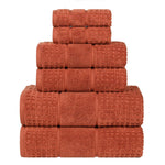 Zero Twist Cotton Waffle Towel Set 6-Piece - Napa - Towel Set by Superior Brand