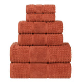 Zero Twist Cotton Waffle Towel Set 6-Piece - Napa - Towel Set by Superior Brand