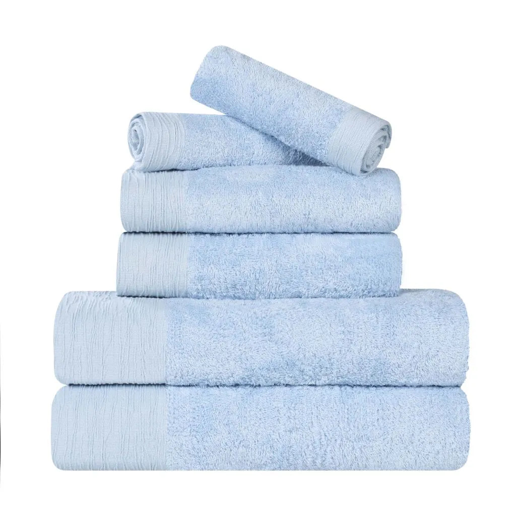 Rayon from Bamboo Eco-Friendly Fluffy Soft Solid 6 Piece Towel Set - Towel Set by Superior Brand