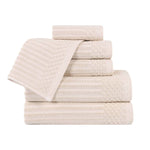 Soho Cotton Ribbed Towel Set 6 Piece - Towel Set by Superior Brand