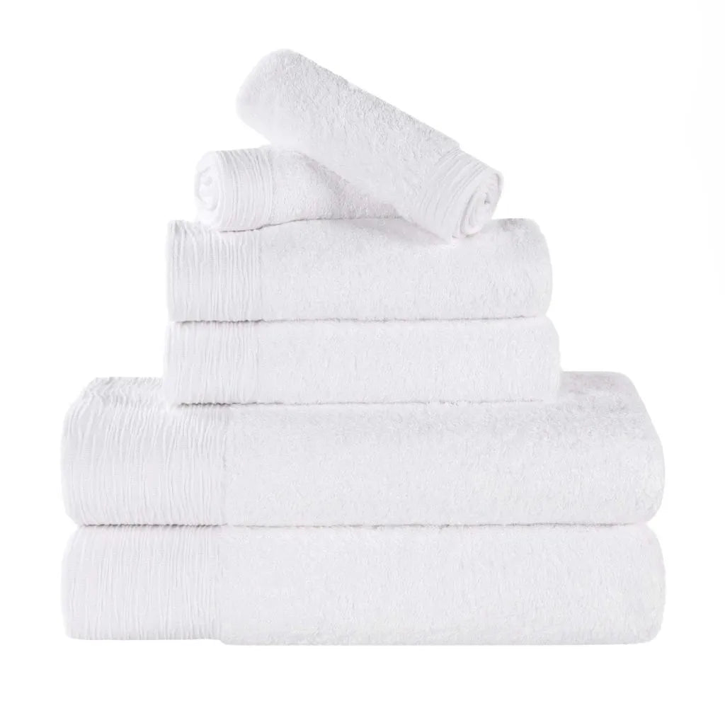 Rayon from Bamboo Eco-Friendly Fluffy Soft Solid 6 Piece Towel Set - Towel Set by Superior Brand
