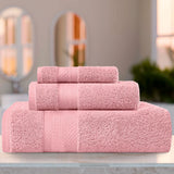 Turkish Cotton Towel Set 3-Piece Aria Plush Solid - Towel Set by Superior Brand