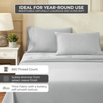 100% Egyptian Cotton 850 Thread Count Solid Bed Pillowcase Set - Pillowcases by Superior Brand